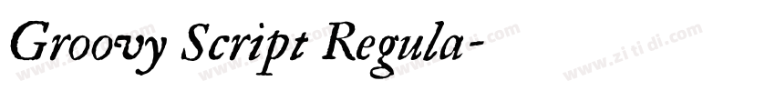 Groovy Script Regula字体转换